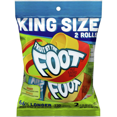 Fruit By The Foot King Size Orange and Cherry Fruit Snacks, 20 Ounce box -- 6 boxes per case