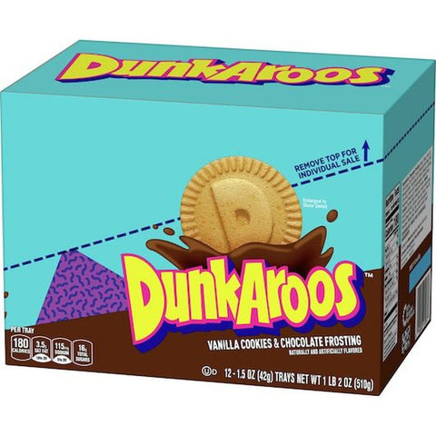 Betty Crocker Dunkaroos Vanilla Cookies and Chocolate Frosting, 18 Ounce -- 3 per case