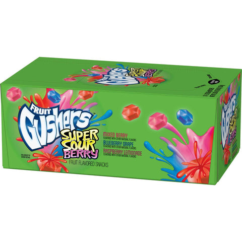 Fruit Gushers Super Sour Berry Fruit Snacks, 2 Ounce -- 108 per case