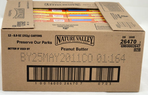 Nature Valley Peanut Butter Crunchy Granola Bar, 8.9 Ounce -- 12 per case.