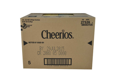 General Mills Cheerios Toasted Whole Grain Oat Cereal, 8.9 Ounce -- 12 per case.
