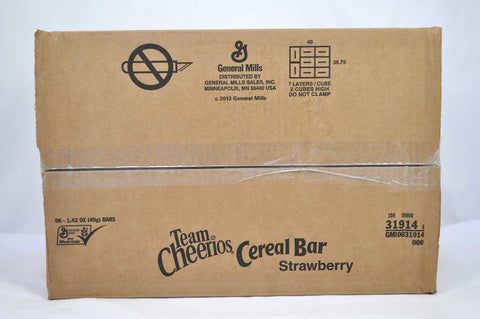 Team Cheerios Strawberry Cereal Bar, 1.42 Ounce -- 96 per case.