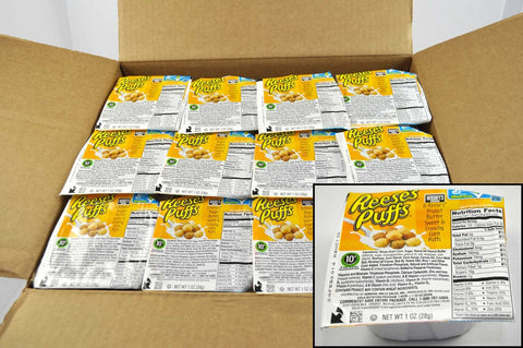 Reeses Puffs Cereal, 1 Ounce -- 96 per case.