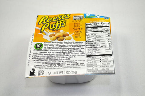 Reeses Puffs Cereal, 1 Ounce -- 96 per case.