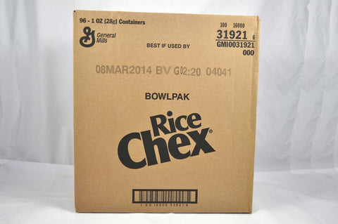 Rice Chex Cereal Bowl Pak, 1 Ounce -- 96 per case.