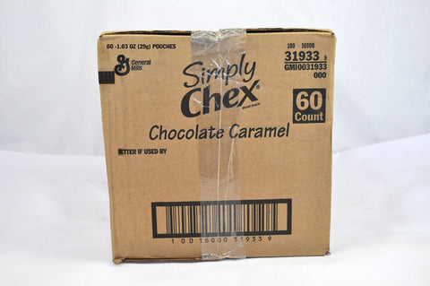 Simply Chex Chocolate Caramel Cereal Pieces, 1.03 Ounce -- 60 per case.