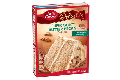 Betty Crocker Supermoist Butter Pecan Cake Mix, 15.25 Ounce -- 12 per case.