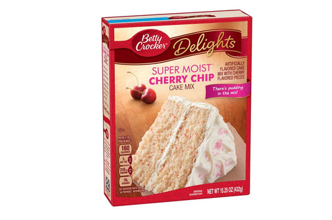 Betty Crocker Supermoist Cherry Chip Cake Mix, 15.25 Ounce -- 12 per case.