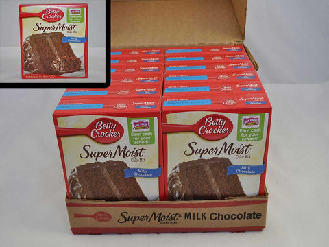 Betty Crocker Supermoist Milk Chocolate Cake Mix, 15.25 Ounce -- 12 per case
