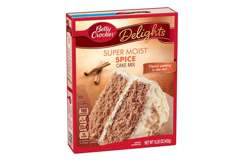 Betty Crocker Supermoist Spice Cake Mix, 15.25 Ounce -- 12 per case.