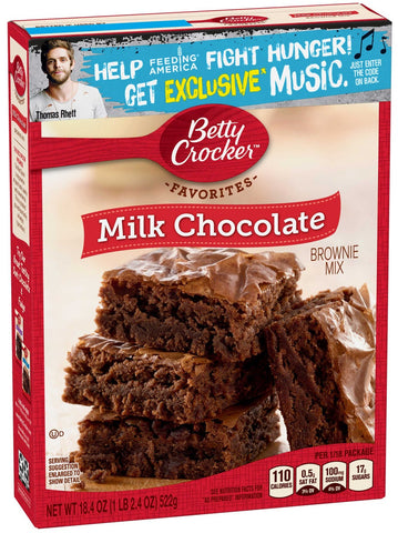 Betty Crocker Traditional Milk Chocolate Brownie Mix, 18.4 Ounce -- 12 per case