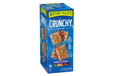 Nature Valley Crunchy Variety Pack Granola Bars, 73.01 Ounce -- 162 per case.