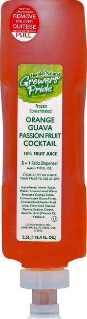 Growers Pride Orange Guava Passionfruit Juice, 3.5 Liter -- 3 per case.