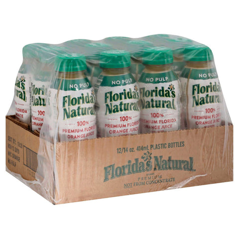 Floridas Natural Orange Juice, 14 Fluid Ounce -- 12 per case.