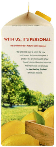 Floridas Natural Premium Lemonade, 52 Fluid Ounce -- 8 per case.
