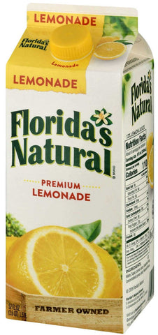 Floridas Natural Premium Lemonade, 52 Fluid Ounce -- 8 per case.