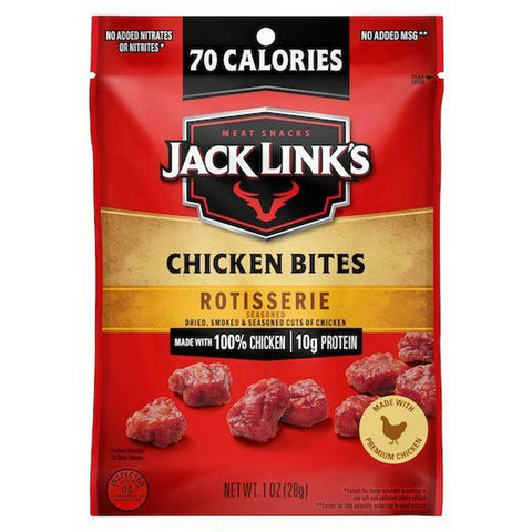 Jack Links Rotisserie Chicken Tender Bites, 1 Ounce -- 48 per case