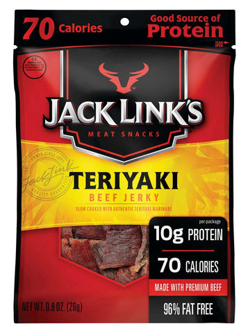 Jack Links Teriyaki Beef Jerky, 0.9 Ounce -- 48 per case