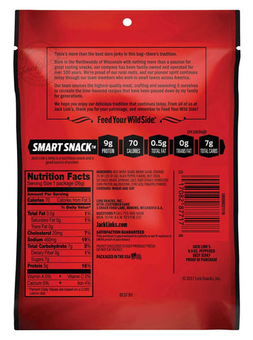 Jack Links Peppered Beef Jerky, 0.9 Ounce -- 48 per case