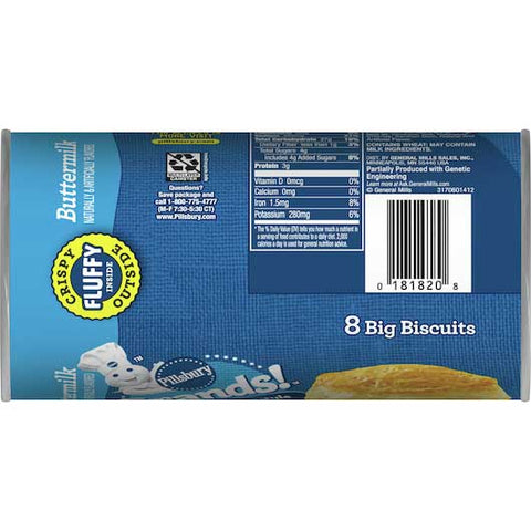 Grands Homestyle Buttermilk Biscuit, 16.3 Ounce - 8 per pack -- 8 packs per case.