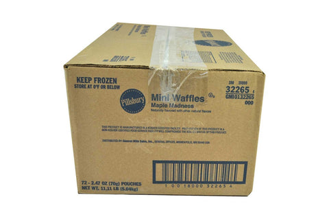 Pillsbury Maple Madness Mini Waffles, 2.47 Ounce -- 72 per case.