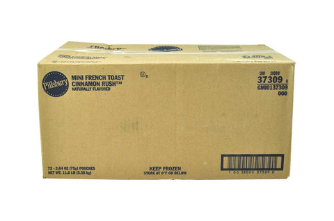 Pillsbury Cinnamon Rush Mini French Toast, 2.64 Ounce -- 72 per case.