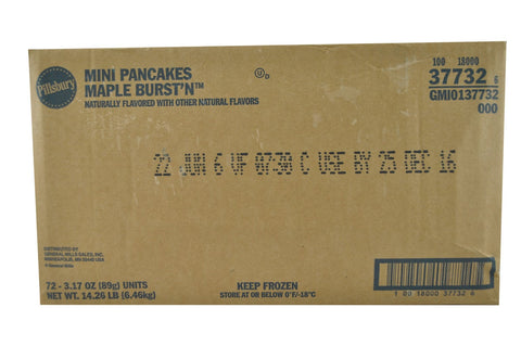Pillsbury Maple Burst n Mini Pancake, 3.17 Ounce -- 72 per case.