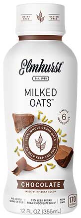 Elmhurst Oats Chocolate Plant Based Milk, 12 Fluid Ounce -- 12 per case
