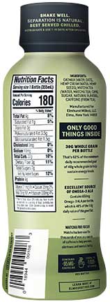 Elmhurst Oats Matcha Latte, 12 Fluid Ounce -- 12 per case