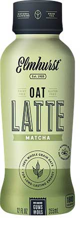 Elmhurst Oats Matcha Latte, 12 Fluid Ounce -- 12 per case