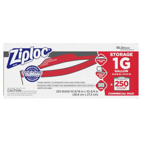 Ziploc Storage Bag, 1 Gallon -- 250 per case