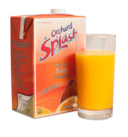 Orchard Splash Juice Leahy IFP 100 Percent Orange Ready To Serve, 46 Ounce -- 12 Case