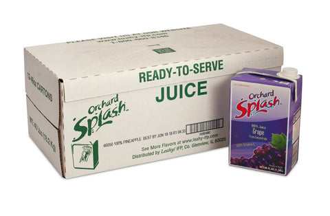 Orchard Splash 100 Percent Grape Juice Ready To Serve, 46 Ounce -- 12 Case