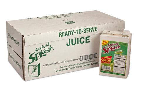 Orchard Splash Juice Aseptic White Grape 100 Percent, 46 Ounce -- 12 Case