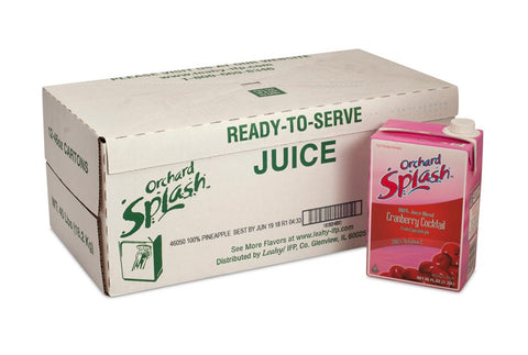 Orchard Splash 100 Percent Cranberry Juice Ready To Serve, 46 Ounce -- 12 Case