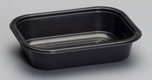 Genpak Black Oven Ready Food Tray, 16 Ounce -- 500 per case.