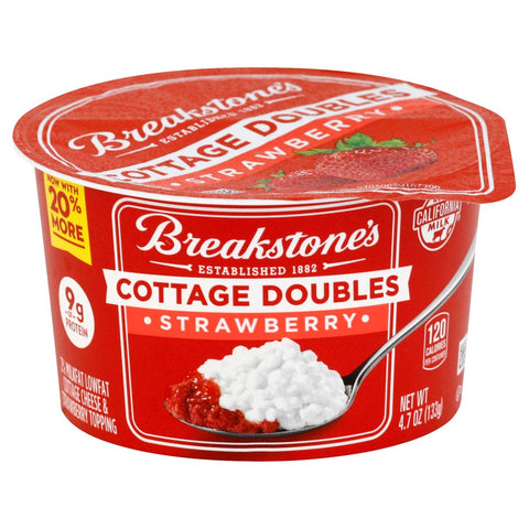 Breakstone's Cottage Doubles Strawberry Cottage Cheese, 4.7 Ounce -- 12 per case