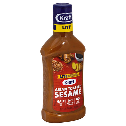 Kraft Light Asian Toasted Sesame Salad Dressing, 16 Ounce -- 6 per case.
