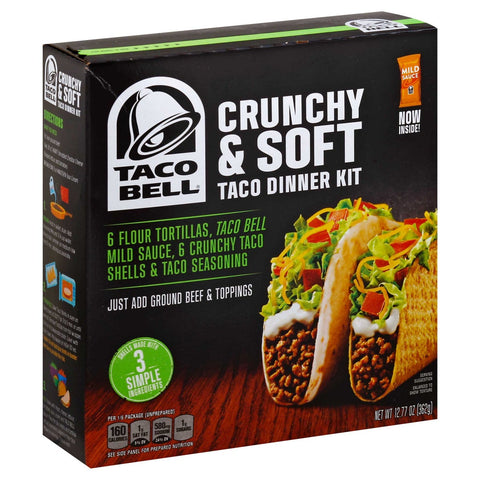 Taco Bell Crunchy Mixed Shell Dinner Kit, 12.77 Ounce -- 10 per case.