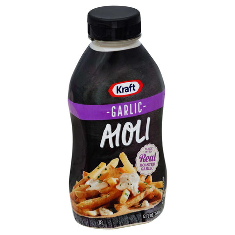 Kraft Garlic Aioli Mayonnaise, 12 Fluid Ounce -- 8 per case.