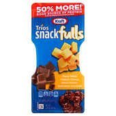 Kraft Trios Snacks - Sharp Yellow Cheddar Dark Chocolate Dried Cherries, 2.25 Ounce -- 10 per case.