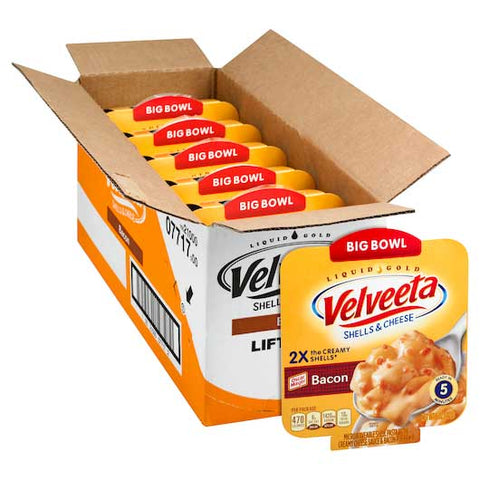 Velveeta Bacon Macaroni and Cheese Convenience Meal Bowl, 5 Ounce -- 6 per case
