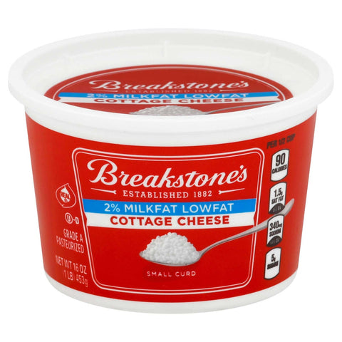 Kraft Breakstones Small Curd Cottage Cheese, 16 Ounce -- 12 per case.