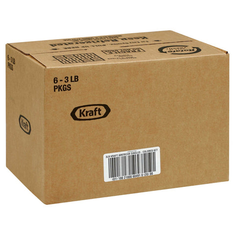 Kraft Singles American Sliced Cheese, 3 Pound -- 6 per case.