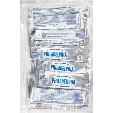 Kraft Philadelphia Original Cream Cheese Spread - Pouch, 1 Ounce -- 100 per case.