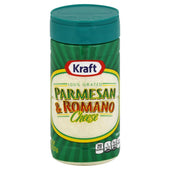 Kraft Grated Parmesan and Romano Cheese, 8 Ounce -- 12 per case.
