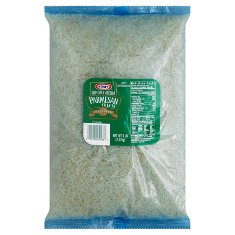 Kraft Shredded Fresh Parmesan Cheese, 5 Pound.