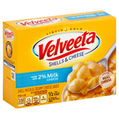 Velveeta 2 Percent Shells and Cheese Entree, 12 Ounce -- 12 per case.