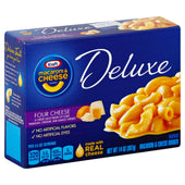 Kraft Deluxe Macaroni and Cheese Four Cheese Sauce, 14 Ounce -- 12 per case.