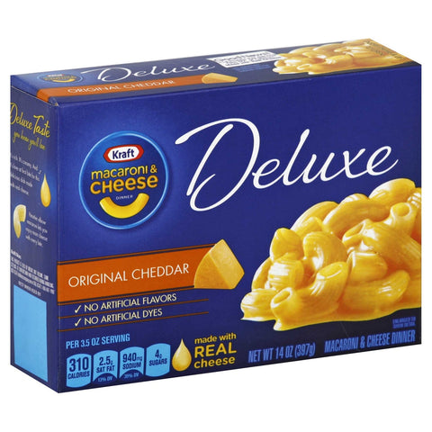 Kraft Macaroni Deluxe & Cheese Dinner Entree, 14 Ounce -- 24 Case